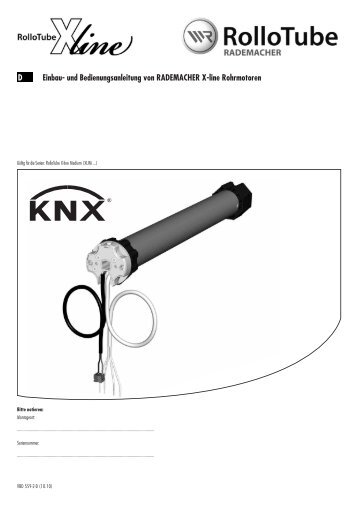 Bedienungsanleitung RolloTube X-line - Rademacher