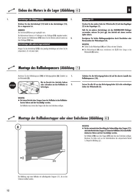 Bedienungsanleitung RolloTube X-line - Rademacher