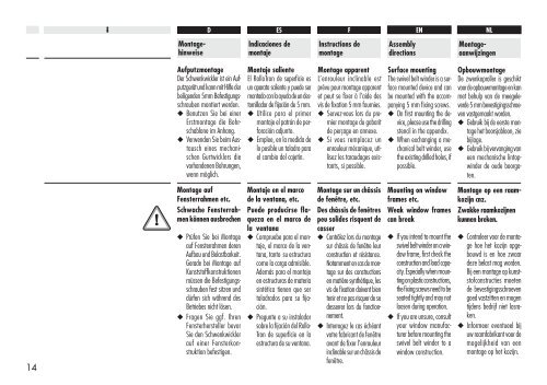 D Einbau- und Bedienungsanleitung RolloTron ... - Rademacher