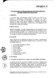 Políticas para la Realización de Gastos en Eventos y ... - Serpost