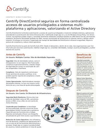 Centrify DirectControl seguriza en forma centralizada accesos de ...