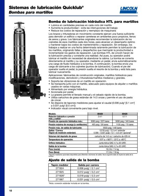 quicklub® sistemas de lubricación centralizada - Lincoln Industrial