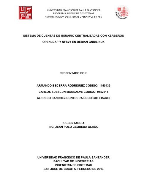 sistema de cuentas de usuario centralizadas con kerberos openldap ...