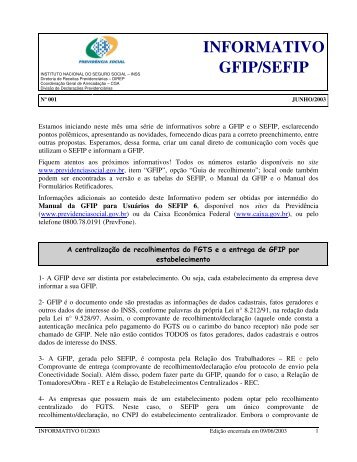 INFORMATIVO GFIP/SEFIP - LangSoft