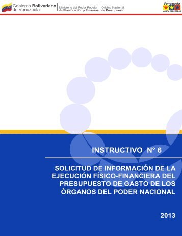 Instructivo Nº 06 - Oficina Central de Presupuesto