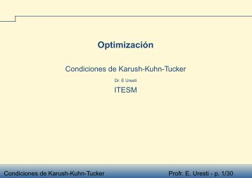 Condiciones de Karush-Kuhn-Tucker