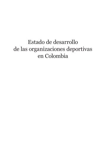 Estado de desarrollo de las organizaciones deportivas en Colombia