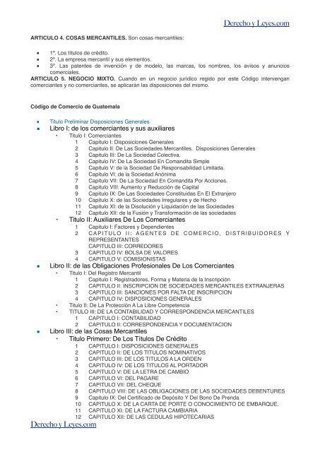 Descarga Código Comercio de Guatemala - Derecho y Leyes