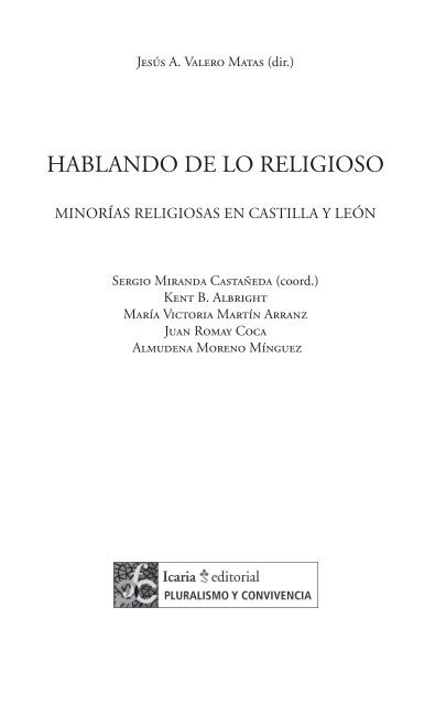 Hablando de lo religioso. Minorías Religiosas en Castilla y León