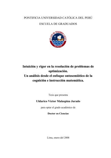 Intuición y rigor en la resolución de problemas de optimización. Un ...