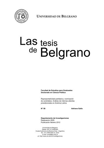 Las tesis - Universidad de Belgrano