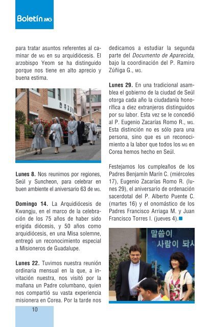 noviembre - Comunicación MG - Misioneros de Guadalupe
