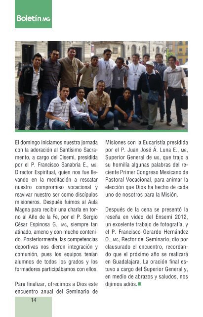 noviembre - Comunicación MG - Misioneros de Guadalupe