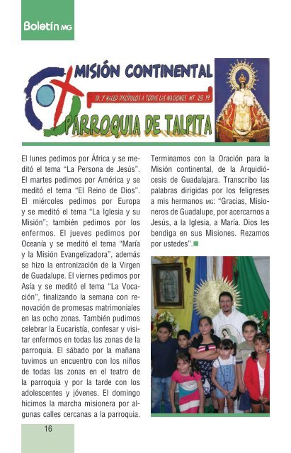 noviembre - Comunicación MG - Misioneros de Guadalupe