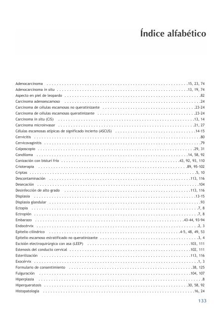 La colposcopia y el tratamiento de la neoplasia intraepitelial cervical: