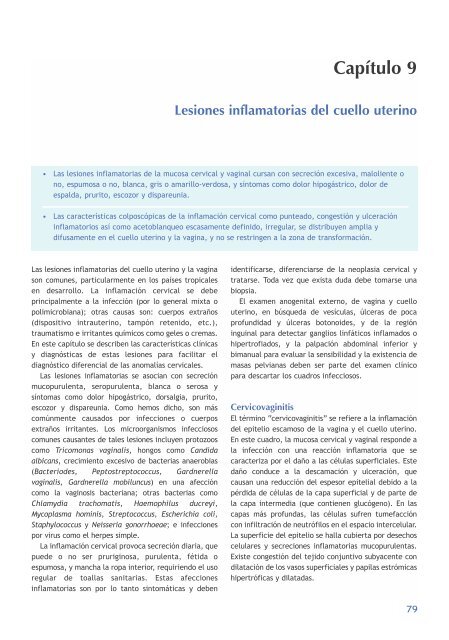 La colposcopia y el tratamiento de la neoplasia intraepitelial cervical: