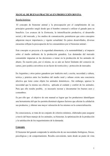 Manual de buenas prácticas en producción bovina - Senasa