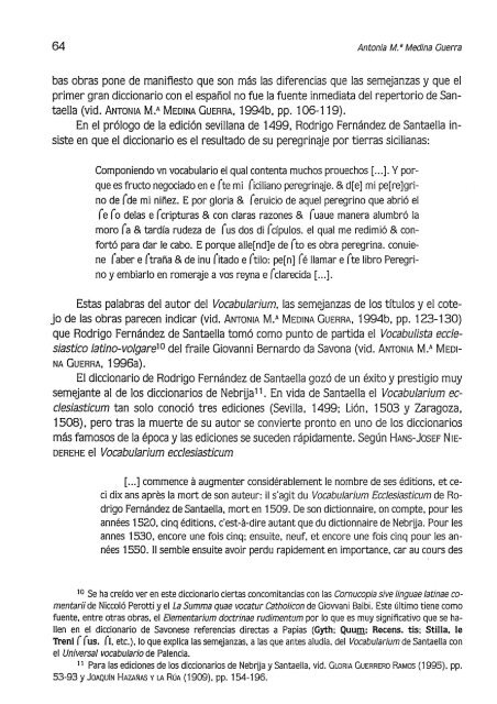 El latín y el español en los diccionarios de los siglos XVI y XVII - RUC