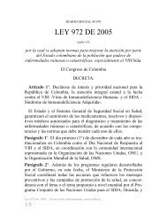 Ley 972 de 2005 - Proteccción enfermedades catastróficas