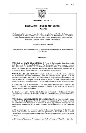 resolución 1591 de 1995