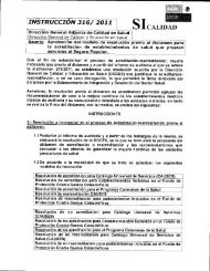 ¡instrucción 316/ 2011 sicalidad - Dirección General de Calidad y ...