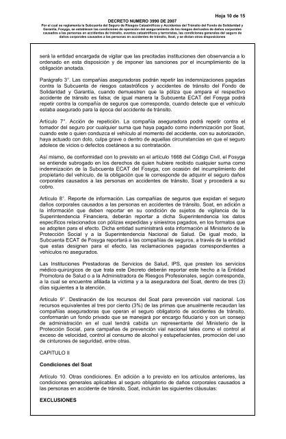 DECRETO NUMERO 3990 DE 2007 - Metrosalud