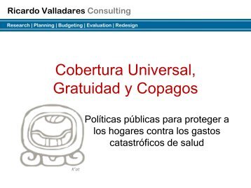 Uso de copagos como mecanismos de financiamiento