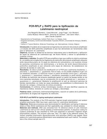 PCR-RFLP y RAPD para la tipificación de - SciELO Colombia