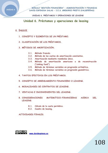 unidad 6 préstamos y operaciones de leasing - David Espinosa Salas