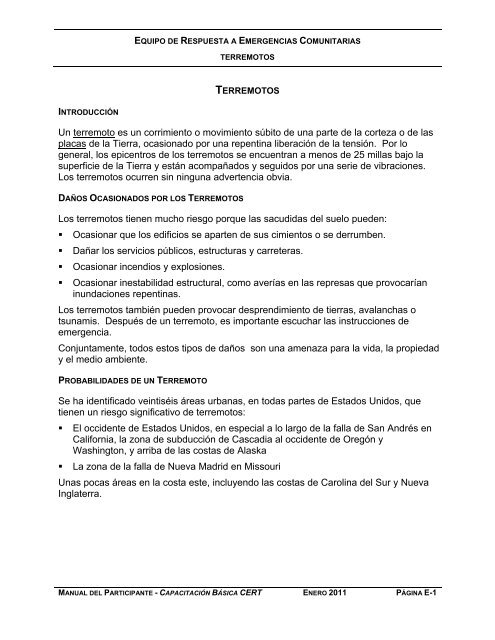 Un terremoto es un corrimiento o movimiento súbito de una parte de ...