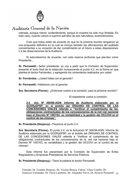 Sesión Ordinaria del 02-12-09 - Auditoría General de la Nación