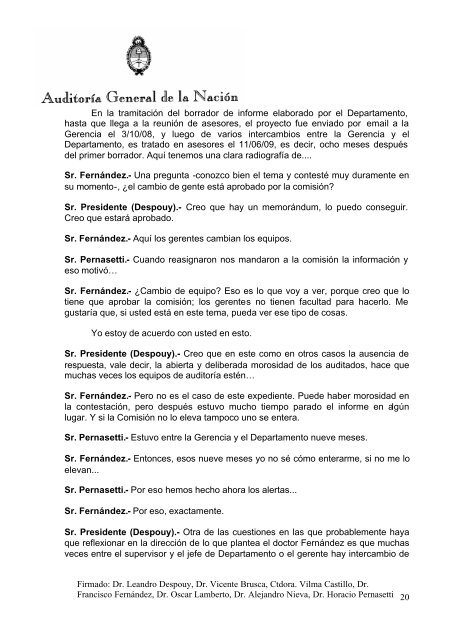 Sesión Ordinaria del 02-12-09 - Auditoría General de la Nación