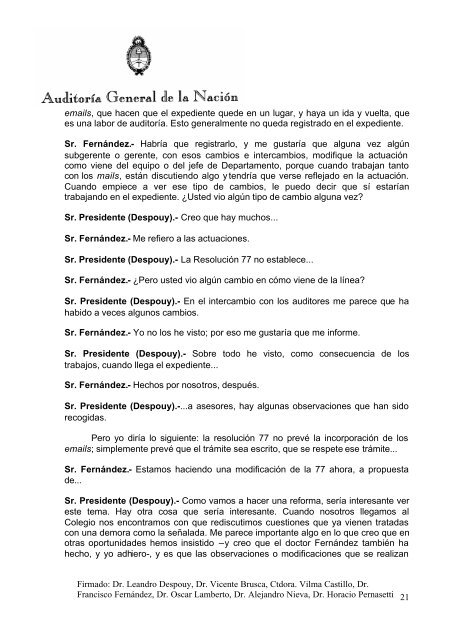 Sesión Ordinaria del 02-12-09 - Auditoría General de la Nación