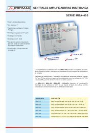 Centrales amplificadoras multibanda: Amplificación ... - Promax
