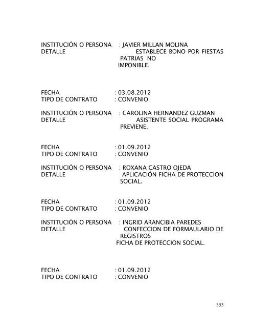 cuenta publica 2012 - Municipalidad de Osorno