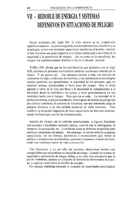 CAPITULO VII - DISASTER info DESASTRES