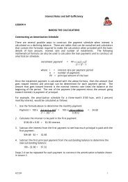 CALCULATING AN AMORTIZATION SCHEDULE