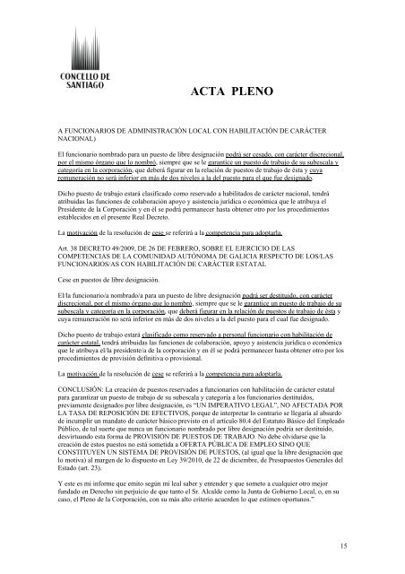 ACTA PLENO - Concello de Santiago de Compostela