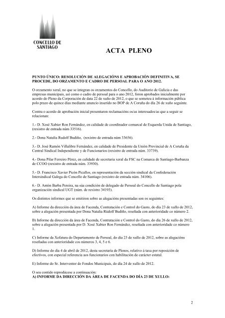 ACTA PLENO - Concello de Santiago de Compostela