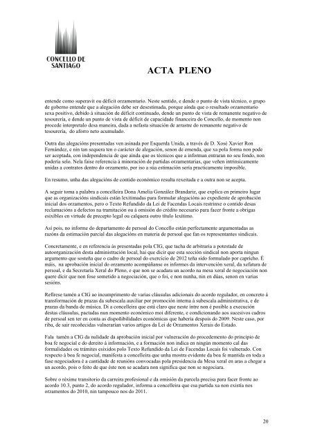 ACTA PLENO - Concello de Santiago de Compostela