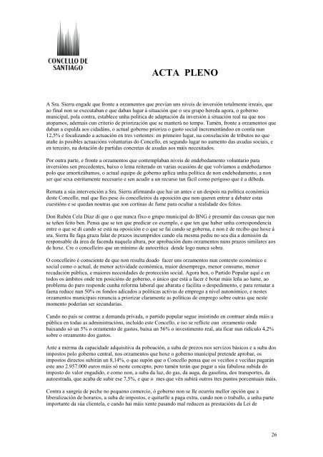 ACTA PLENO - Concello de Santiago de Compostela