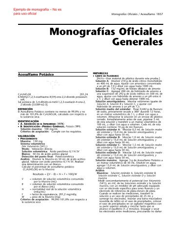 ejemplo de monografía de USP–NF en español