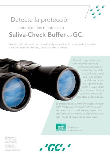 Detecte la protección Saliva-Check Buffer de GC. - GC Europe