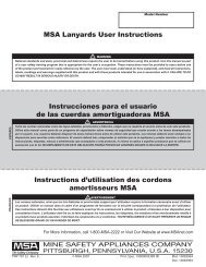 MSA Lanyards User Instructions Instrucciones para el usuario de las ...