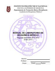MANUAL DE LABORATORIO DE BIOQUÍMICA MÉDICA I