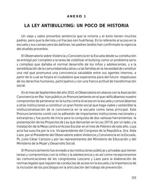 La ley antibullying - ALFEPSI