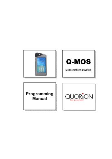 Programming Manual - QUORiON