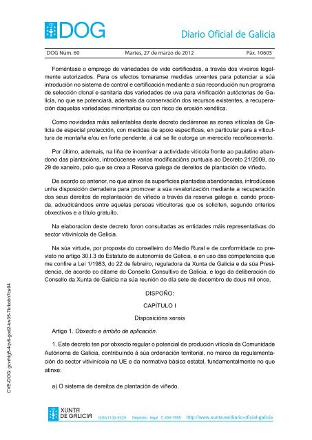 DECRETO 256/2011 - Medio Rural - Xunta de Galicia