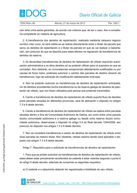 DECRETO 256/2011 - Medio Rural - Xunta de Galicia