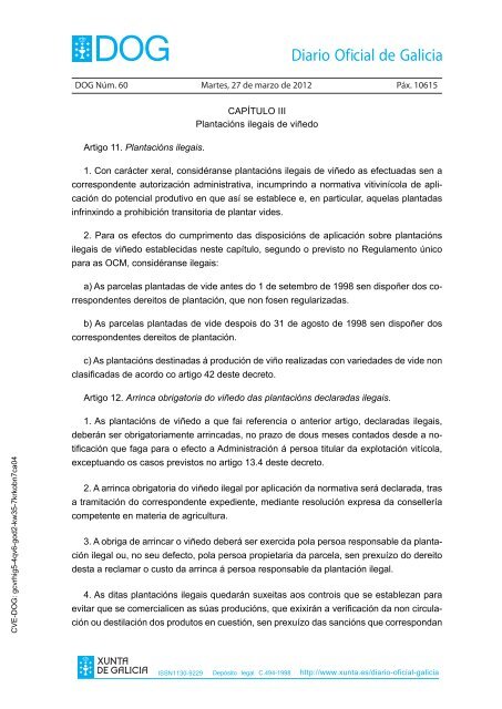 DECRETO 256/2011 - Medio Rural - Xunta de Galicia